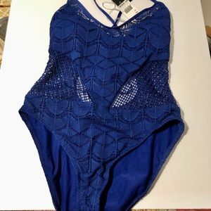 La Blanca Swimsuit Navy Blue size 12 orig $133